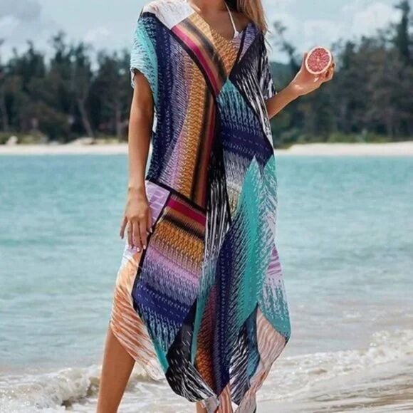 New SWIMSUIT Cover Up for Women Multi Color - Picture 2 of 7